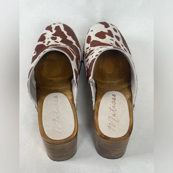 Matisse holly cowhide wood clog size 7 made in Brazil - Picture 4 of 10